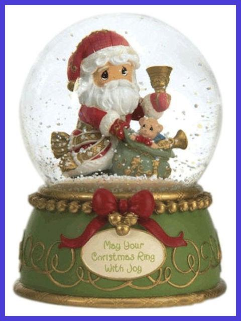 May Your Christmas Ring with Joy Santa Musical Water Globe