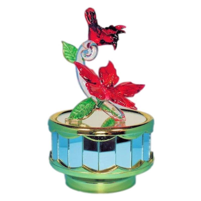 cardinal glass figurine